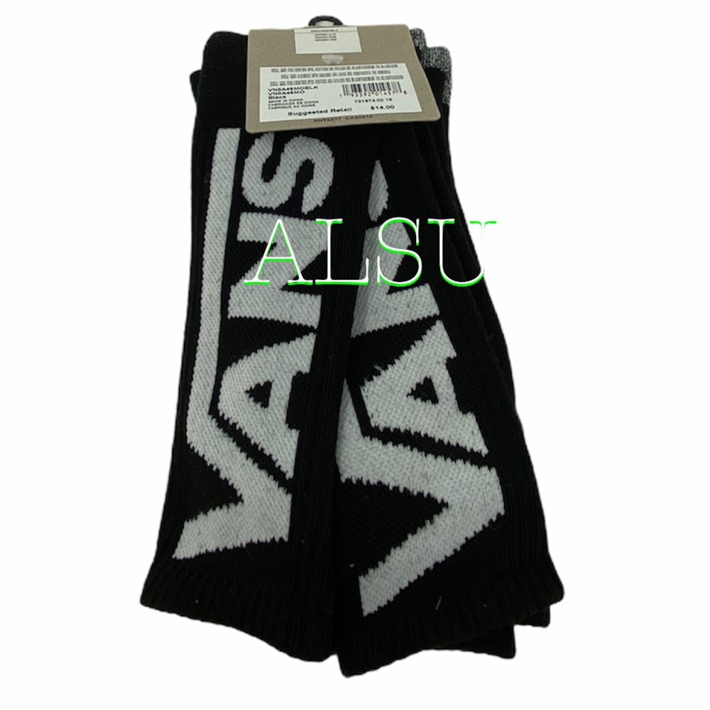 VANS Men’s Crew 2 pack Socks Black, size 9-13 - Picture 4 of 8